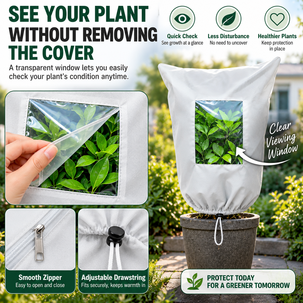 🔥 ❄️ Last Day Buy 2 Get 2 Free 🌿 Winter Plant Frost Protection Covers for Pots & Trees 🌱❄️