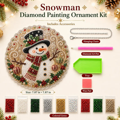 🎁🔥🎁LAST DAY 50% OFF!!✨Santa DIY Diamond Painting Hanging Ornament Kit – 8x8" Gem Art Craft Set for Christmas Decor