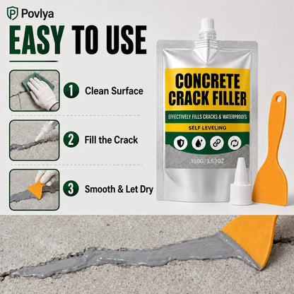 🔥 2026 Hot Sale 🔥🎁Buy 1 Get 1 Free🎁 Waterproof Concrete Crack Filler for Indoor & Outdoor Use