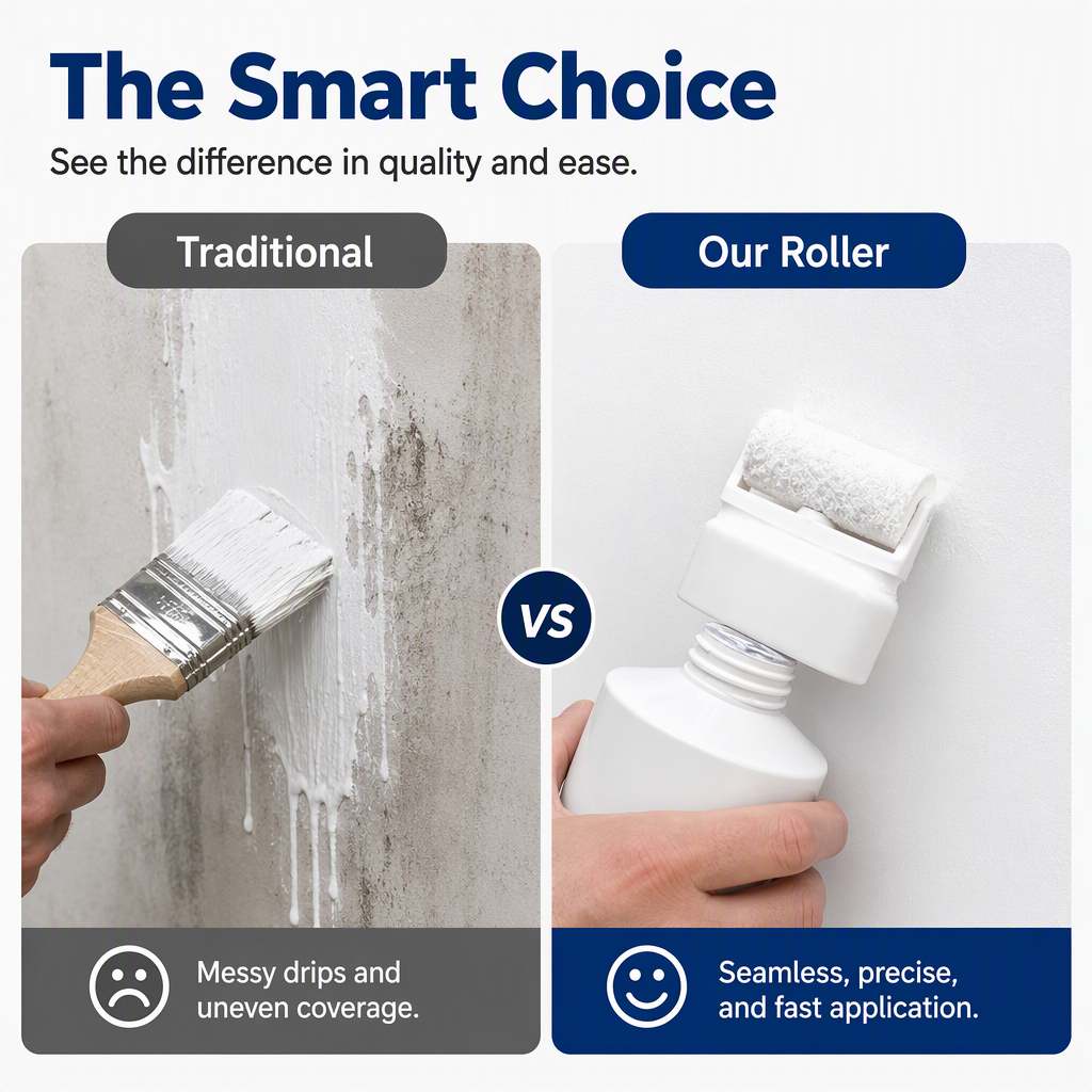 🥳LAST DAY !! BUY 2 GET 2 FREE 🥳All-in-One Wall Repair Paste with Roller Brush