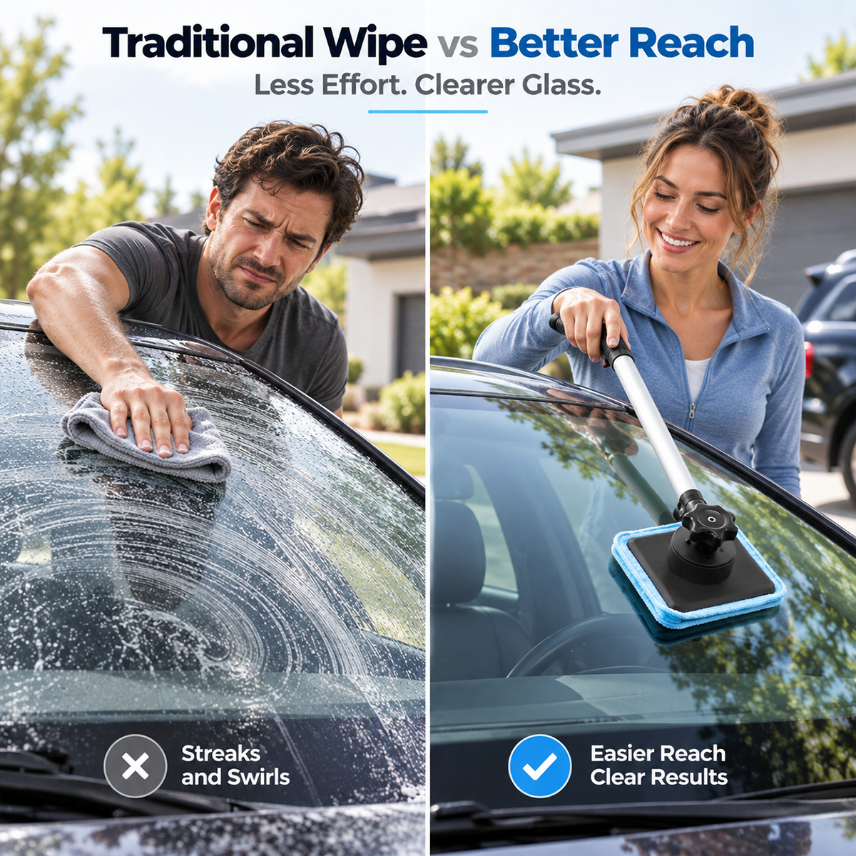 🔥 2026 HOT SALE 🎉 BUY 2 & SAVE TODAY 🚗 Dual Sided Magnetic Windshield Cleaner