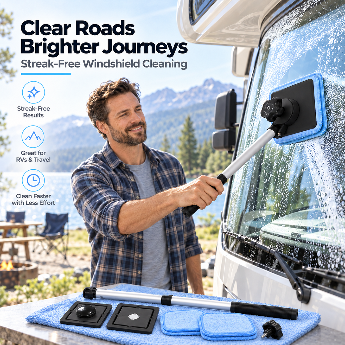 🔥 2026 HOT SALE 🎉 BUY 2 & SAVE TODAY 🚗 Dual Sided Magnetic Windshield Cleaner