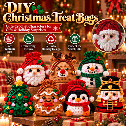 🔥Last Day 50% OFF 🔥Christmas Crochet Gift Pouch DIY Kit