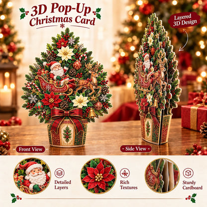 🌲Pop-Up Christmas Tree Card✨Turns Into Freestanding Festive Table Decor
