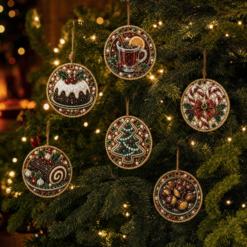 🔥🎁LAST DAY 50% OFF!!✨ Christmas DIY Diamond Art Hanging Ornaments (6 PCS) – Easy & Fun Holiday Craft Kit for All Ages 🎁🎨