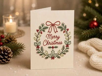 🎅Christmas Hot Sale 50% OFF! ✨🌲 🪡 Christmas Hand Embroidery Card DIY Kit | Stitch Your Way Into the Christmas Spirit ✨ 🎁