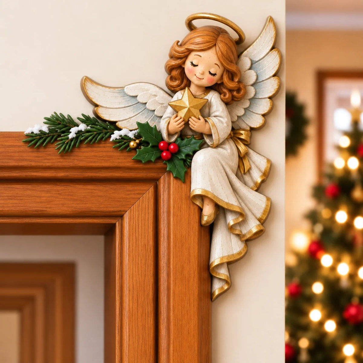 🎁🔥LAST DAY 50% OFF!!✨💯Christmas Peekaboo Door Frame Corner Decor