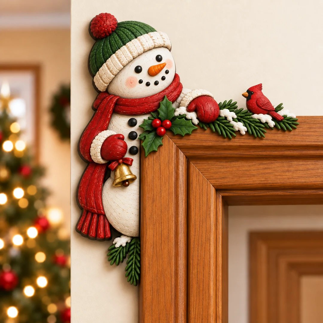 🎁🔥LAST DAY 50% OFF!!✨💯Christmas Peekaboo Door Frame Corner Decor