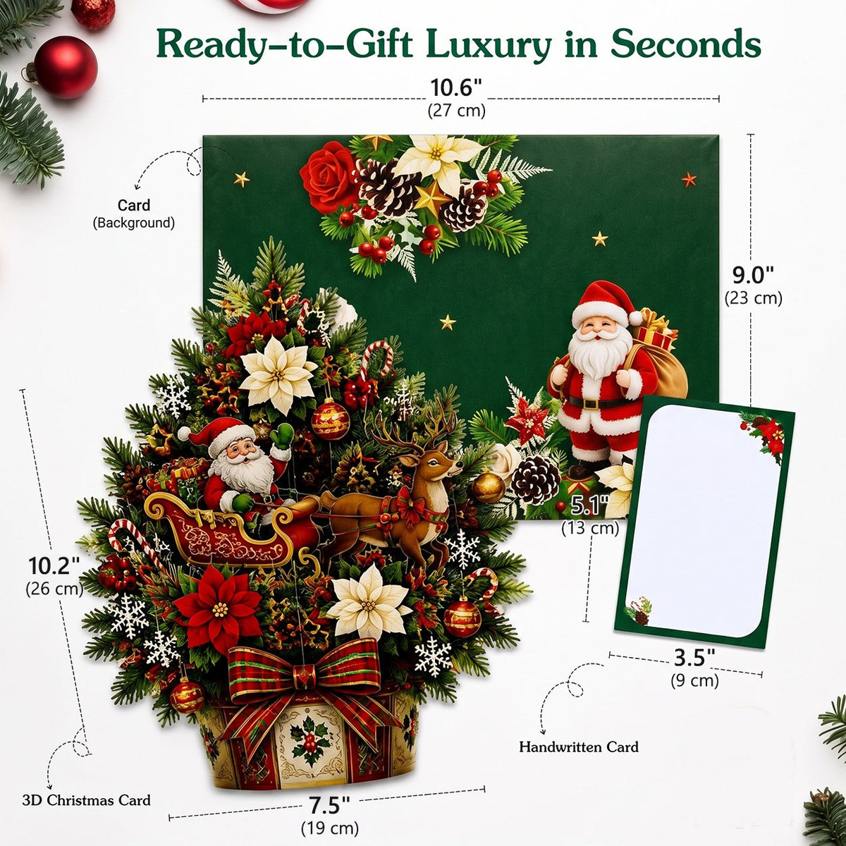 🌲Pop-Up Christmas Tree Card✨Turns Into Freestanding Festive Table Decor