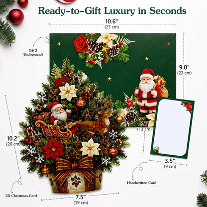 🌲Pop-Up Christmas Tree Card✨Turns Into Freestanding Festive Table Decor
