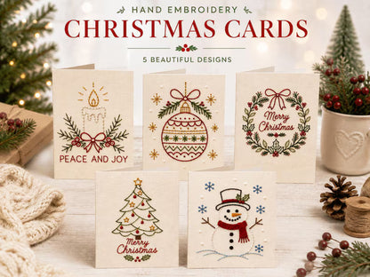 🎅Christmas Hot Sale 50% OFF! ✨🌲 🪡 Christmas Hand Embroidery Card DIY Kit | Stitch Your Way Into the Christmas Spirit ✨ 🎁