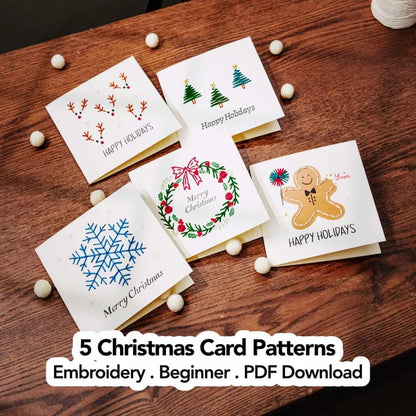 🎅Christmas Hot Sale 50% OFF! ✨🌲 🪡 Christmas Hand Embroidery Card DIY Kit | Stitch Your Way Into the Christmas Spirit ✨ 🎁