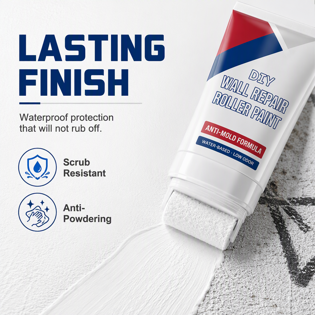 🥳LAST DAY !! BUY 2 GET 2 FREE 🥳All-in-One Wall Repair Paste with Roller Brush