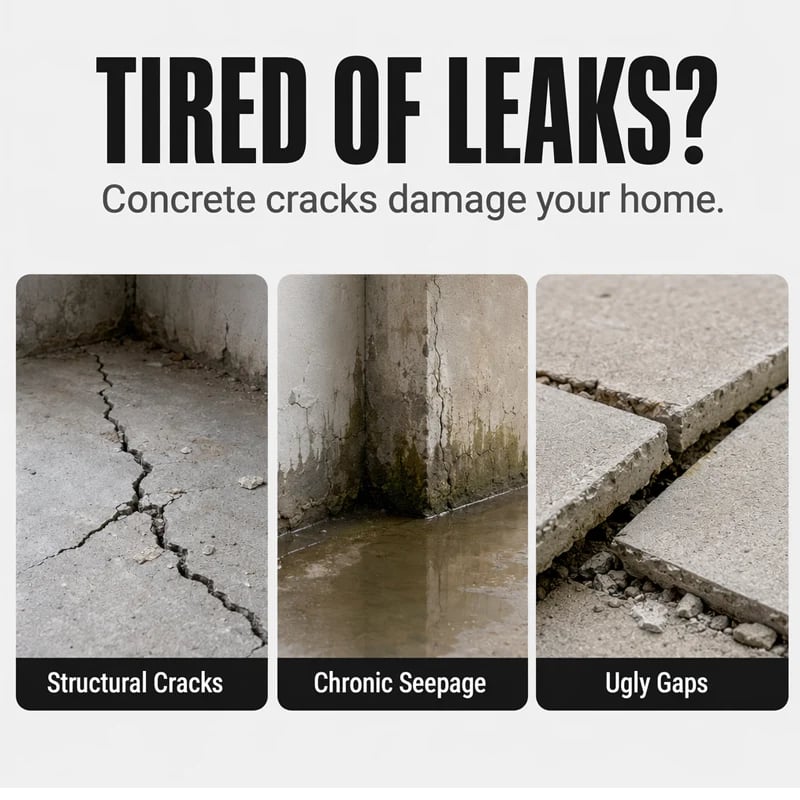 🔥 2026 Hot Sale 🔥🎁Buy 1 Get 1 Free🎁 Waterproof Concrete Crack Filler for Indoor & Outdoor Use