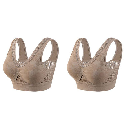 💗LAST DAY - BUY 1 GET 1 FREE/£4.99 Per item!!!🎁Pure Cotton Buttonless Comfy Lifting Bra