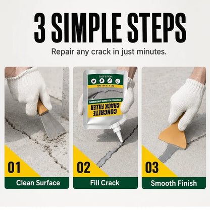 🔥 2026 Hot Sale 🔥🎁Buy 1 Get 1 Free🎁 Waterproof Concrete Crack Filler for Indoor & Outdoor Use