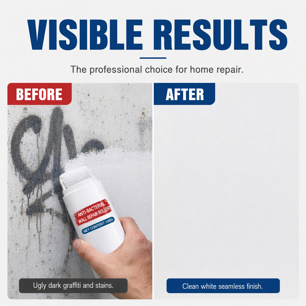 🥳LAST DAY !! BUY 2 GET 2 FREE 🥳All-in-One Wall Repair Paste with Roller Brush
