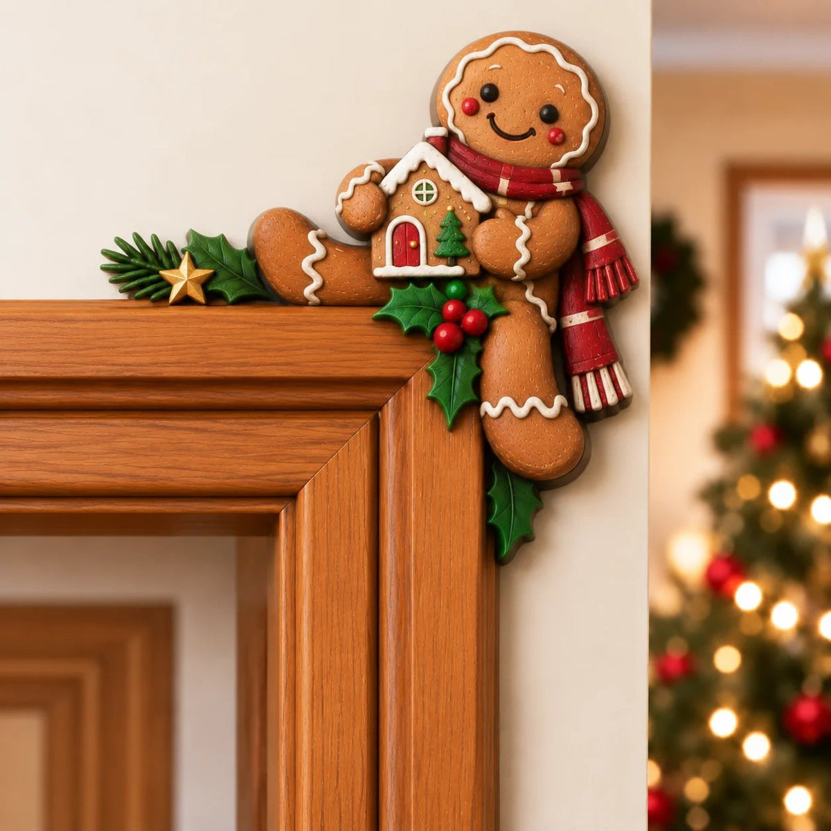 🎁🔥LAST DAY 50% OFF!!✨💯Christmas Peekaboo Door Frame Corner Decor
