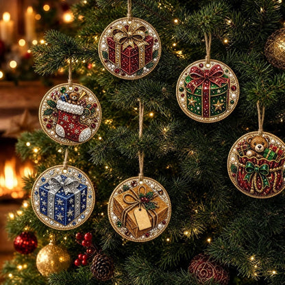 🔥🎁LAST DAY 50% OFF!!✨ Christmas DIY Diamond Art Hanging Ornaments (6 PCS) – Easy & Fun Holiday Craft Kit for All Ages 🎁🎨