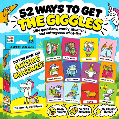 🔥🎁LAST DAY 50% OFF!!💥 Super Silly Go Fish Card Game for Kids & Family Game Night