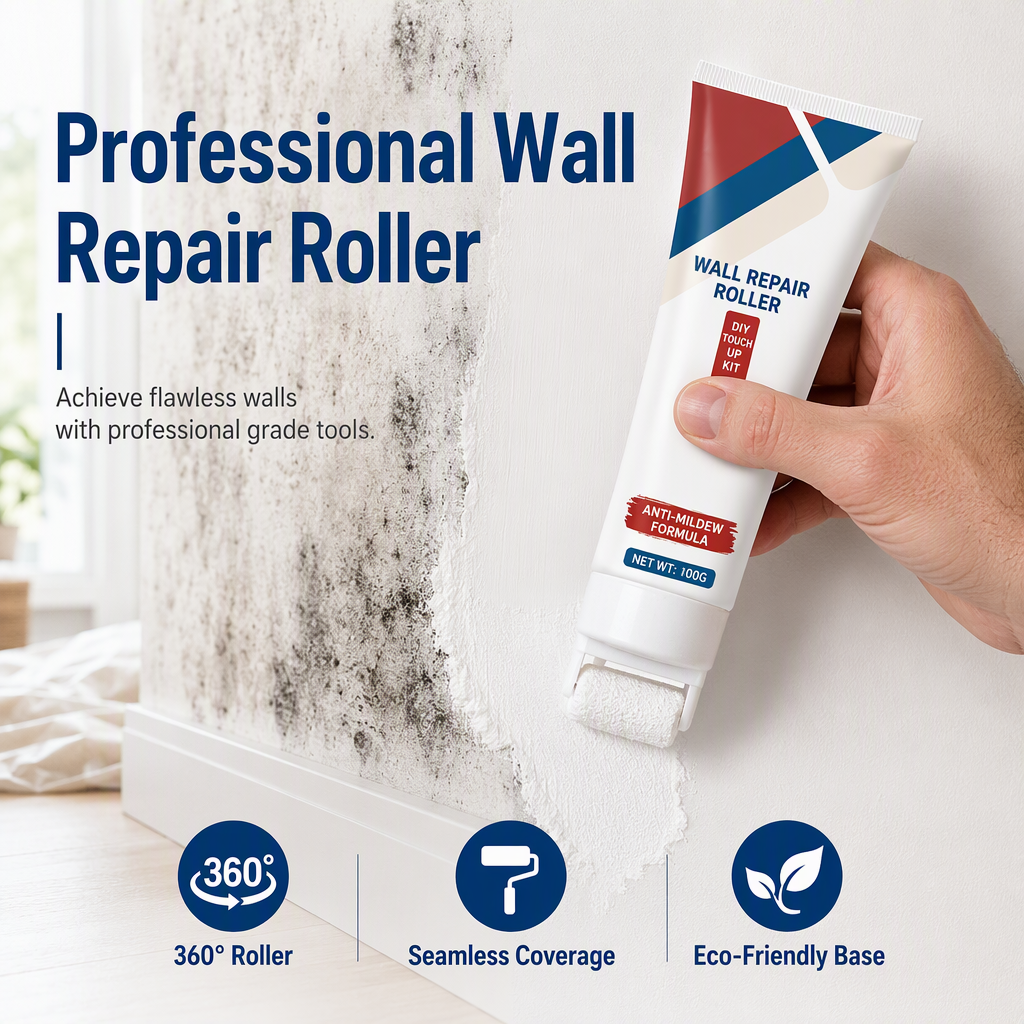 🥳LAST DAY !! BUY 2 GET 2 FREE 🥳All-in-One Wall Repair Paste with Roller Brush