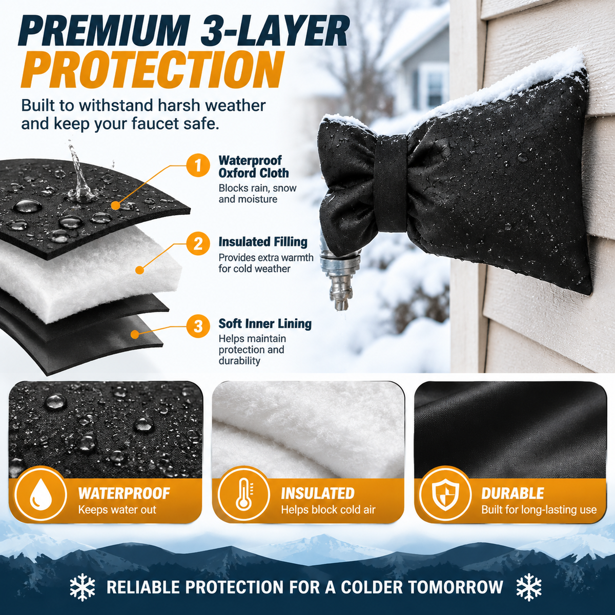 🥳LAST DAY Buy 1 get 1 free🥳💞❄️ Outdoor Faucet Cover | Winter Freeze Protection Insulated Spigot Protector