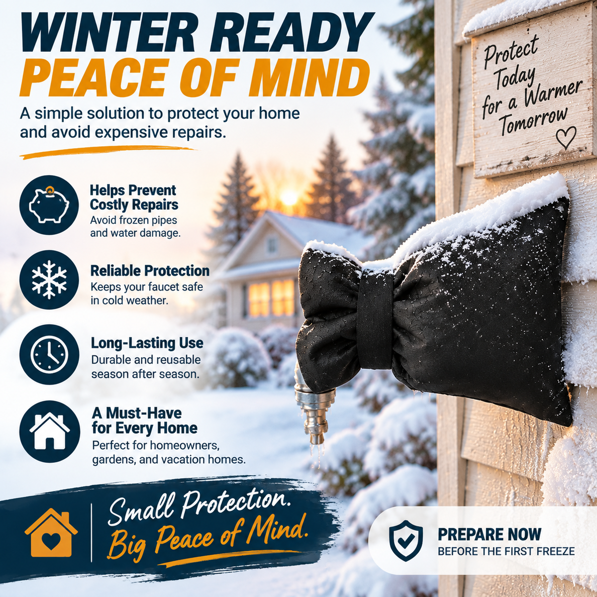 🥳LAST DAY Buy 1 get 1 free🥳💞❄️ Outdoor Faucet Cover | Winter Freeze Protection Insulated Spigot Protector