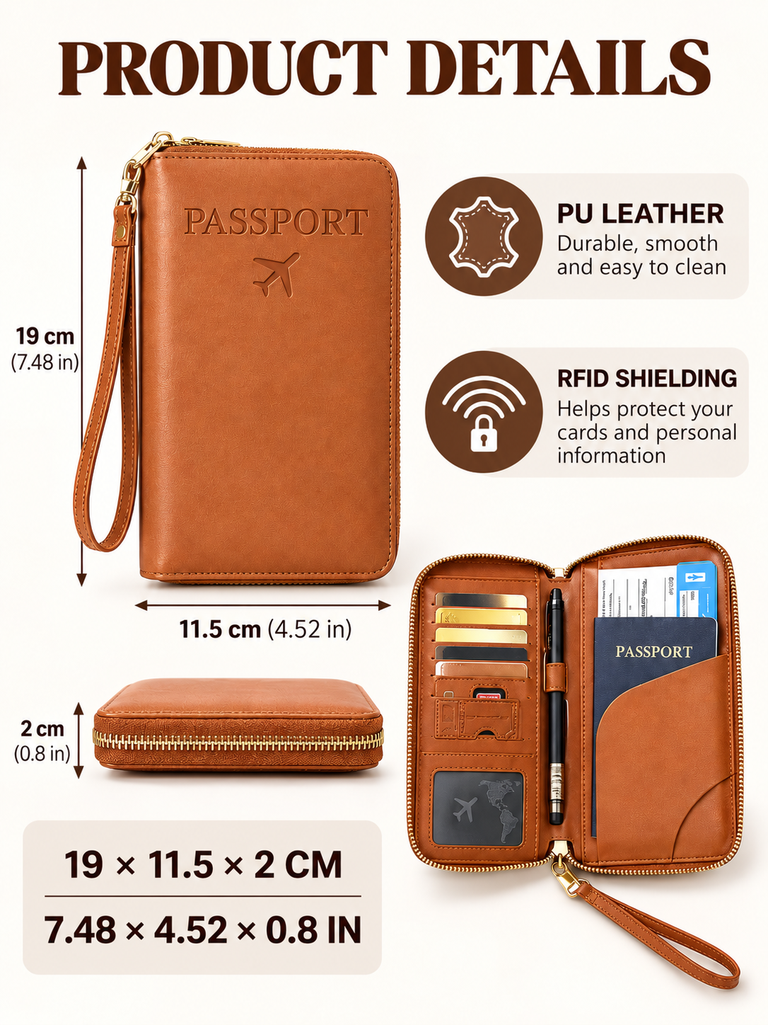 ✈️ 2026 Travel Best Seller — 🔥🎁Buy 1 Get 1 FREE 🔥RFID Passport Wallet