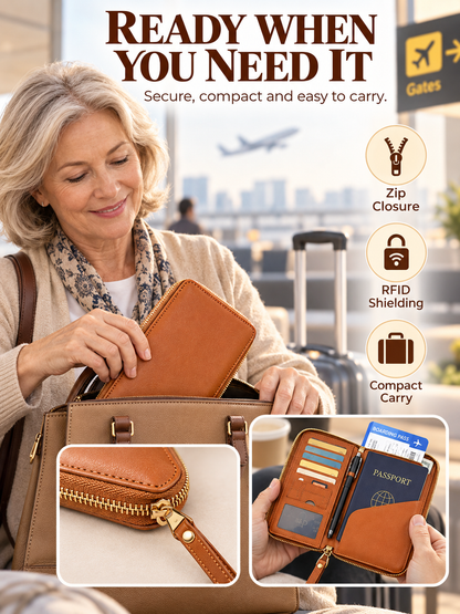 ✈️ 2026 Travel Best Seller — 🔥🎁Buy 1 Get 1 FREE 🔥RFID Passport Wallet