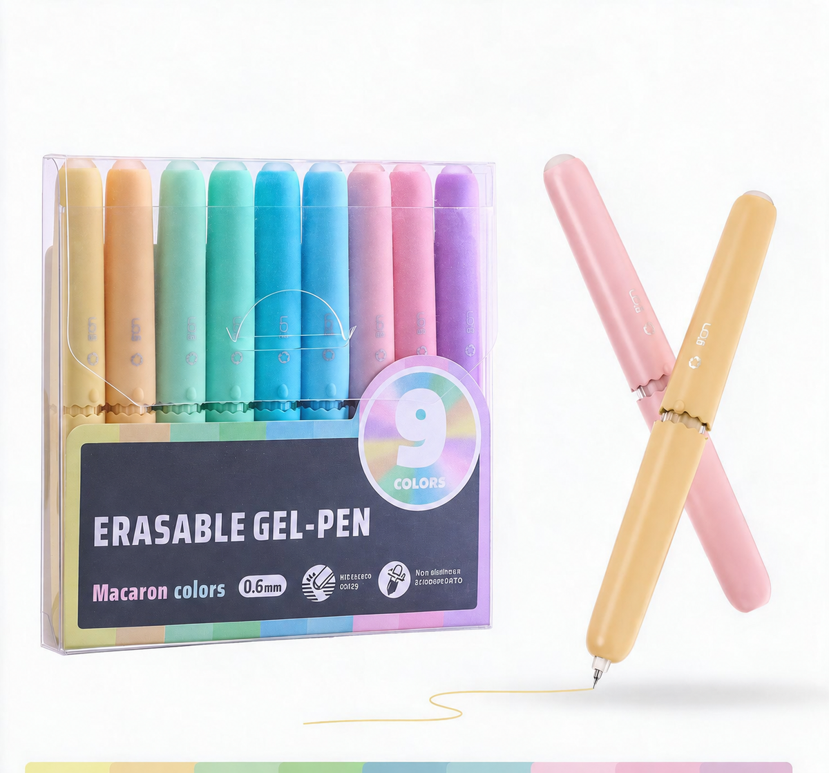 LAST DAY🔥BUY 1 GET 1 FREE ! ✨ 9-Color Erasable Gel Pen Set — Multiple Styles Available