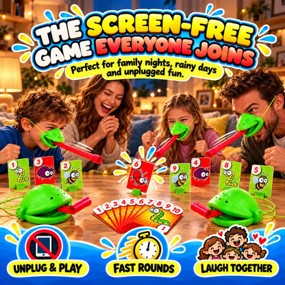 4-Player Chameleon Tongue Shooting Game – Face-Off Edition