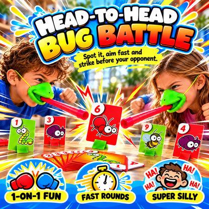 4-Player Chameleon Tongue Shooting Game – Face-Off Edition