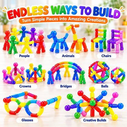 🔥LAST DAY 50% OFF - ✨Unisex Kids' Magnetic Building Set (Set of 10)