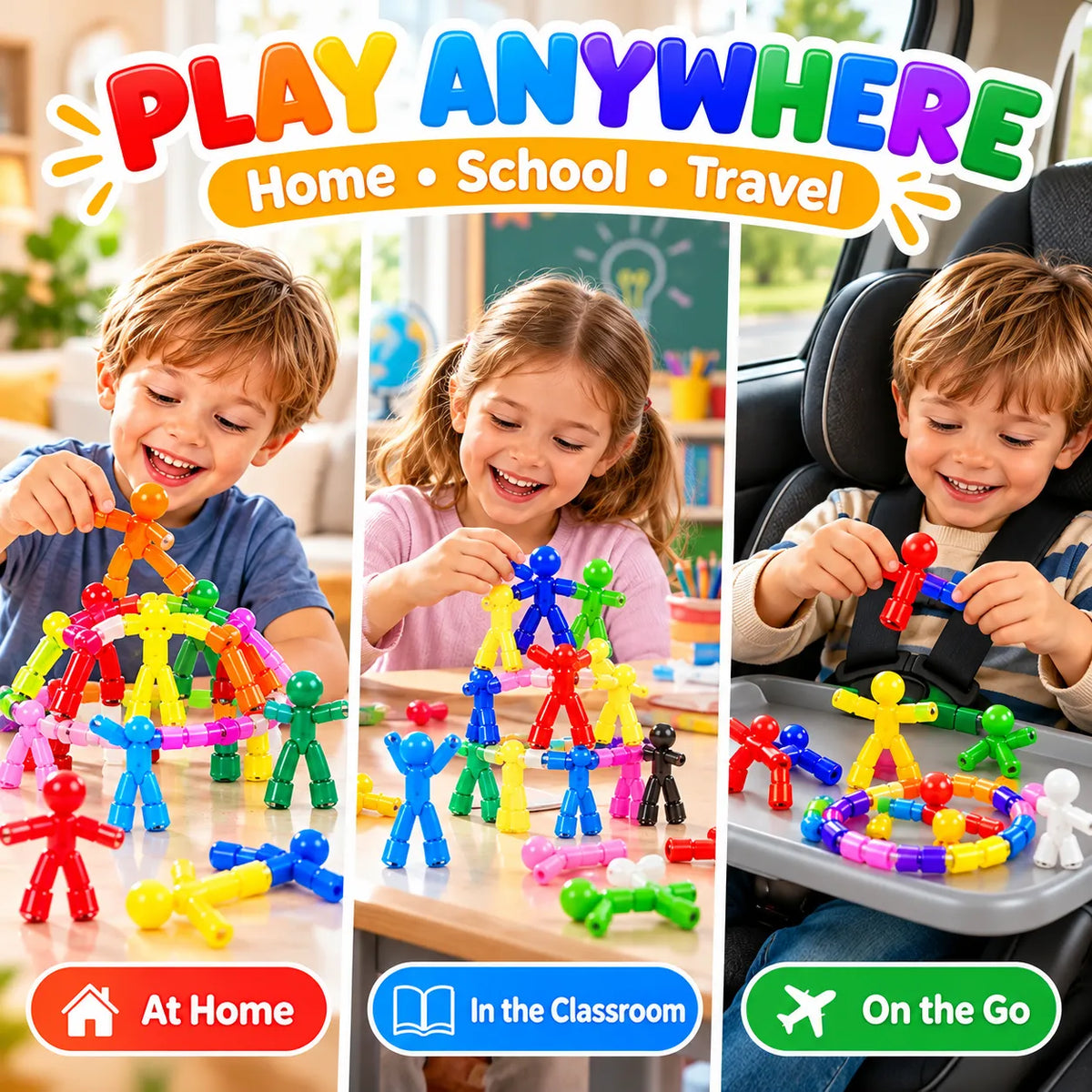 🔥LAST DAY 50% OFF - ✨Unisex Kids' Magnetic Building Set (Set of 10)