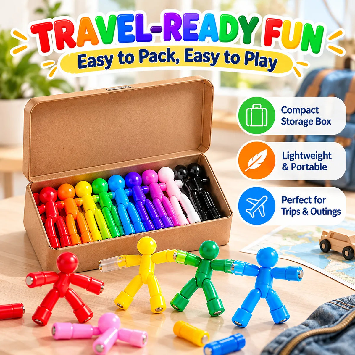 🔥LAST DAY 50% OFF - ✨Unisex Kids' Magnetic Building Set (Set of 10)