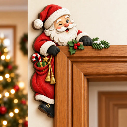 🎁🔥LAST DAY 50% OFF!!✨💯Christmas Peekaboo Door Frame Corner Decor