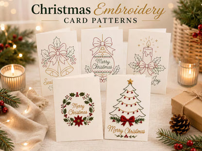 🎅Christmas Hot Sale 50% OFF! ✨🌲 🪡 Christmas Hand Embroidery Card DIY Kit | Stitch Your Way Into the Christmas Spirit ✨ 🎁