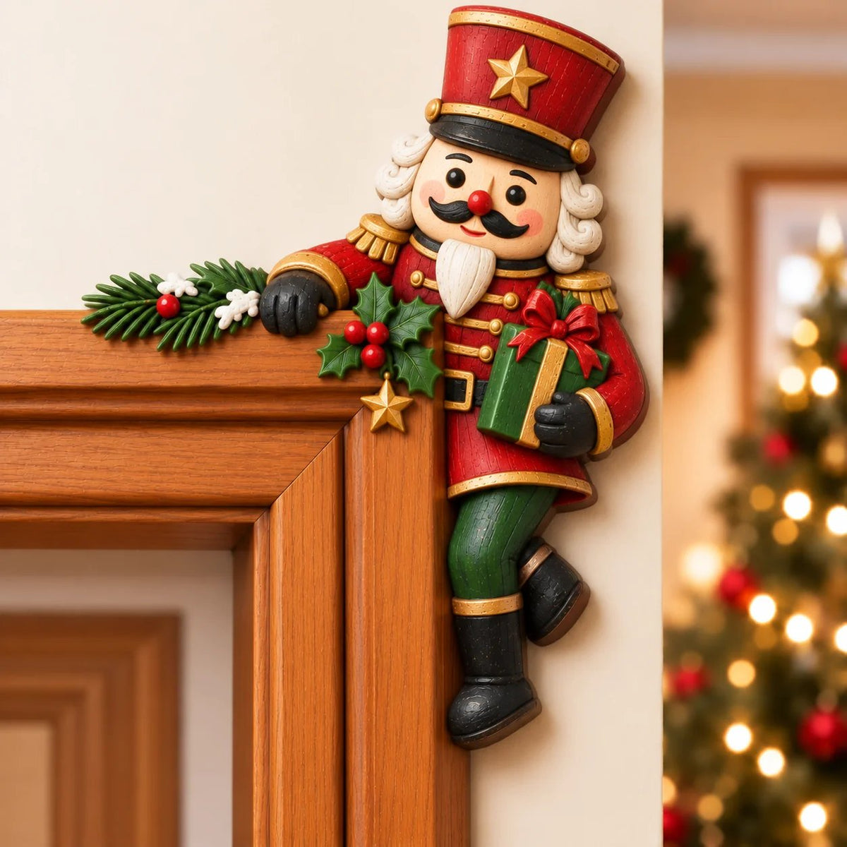🎁🔥LAST DAY 50% OFF!!✨💯Christmas Peekaboo Door Frame Corner Decor