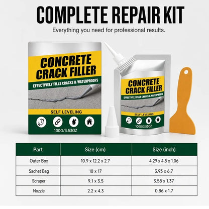 🔥 2026 Hot Sale 🔥🎁Buy 1 Get 1 Free🎁 Waterproof Concrete Crack Filler for Indoor & Outdoor Use
