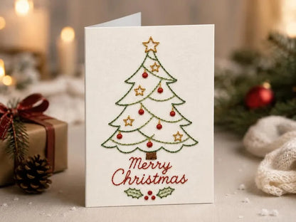 🎅Christmas Hot Sale 50% OFF! ✨🌲 🪡 Christmas Hand Embroidery Card DIY Kit | Stitch Your Way Into the Christmas Spirit ✨ 🎁