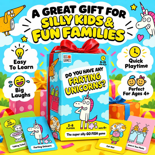 🔥🎁LAST DAY 50% OFF!!💥 Super Silly Go Fish Card Game for Kids & Family Game Night