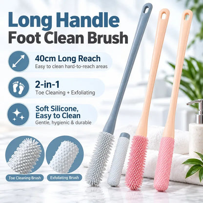 🔥 BUY 1 GET 1 FREE🔥  — Long Handle Foot Brush | Clean Hard-to-Reach Toe Gaps with Ease