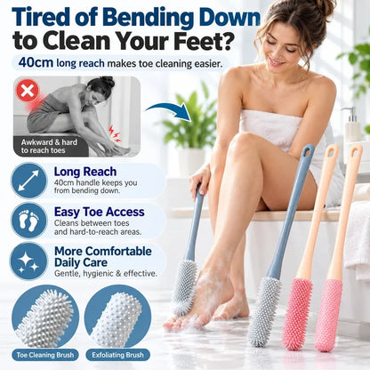 🔥 BUY 1 GET 1 FREE🔥  — Long Handle Foot Brush | Clean Hard-to-Reach Toe Gaps with Ease