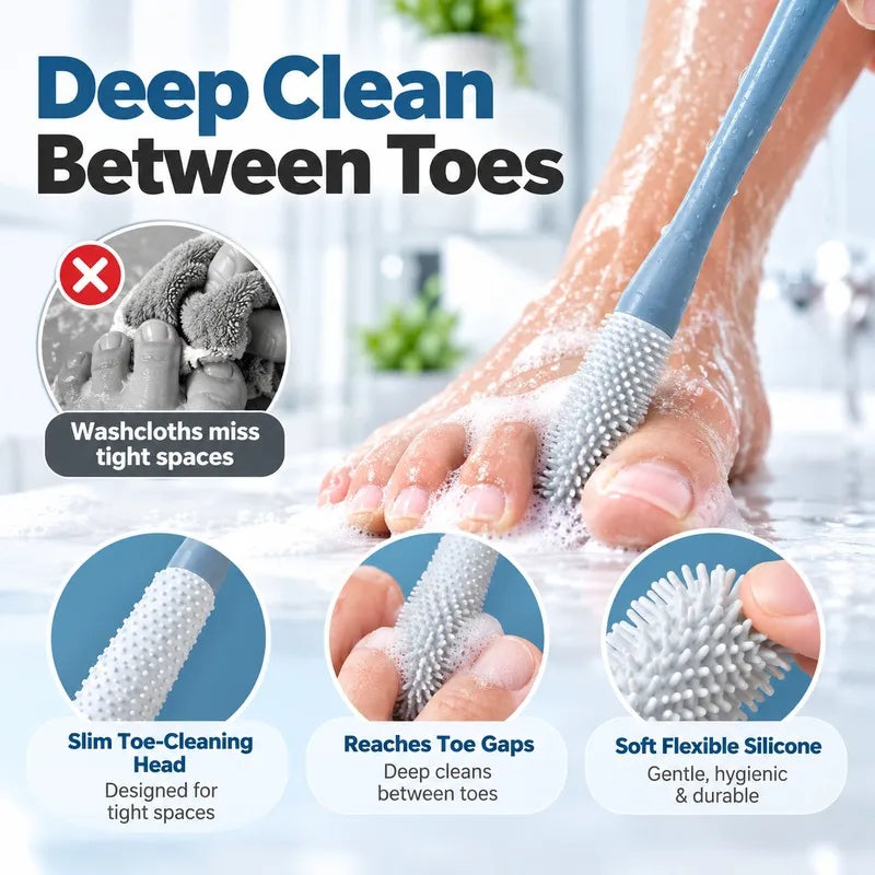 🔥 BUY 1 GET 1 FREE🔥  — Long Handle Foot Brush | Clean Hard-to-Reach Toe Gaps with Ease