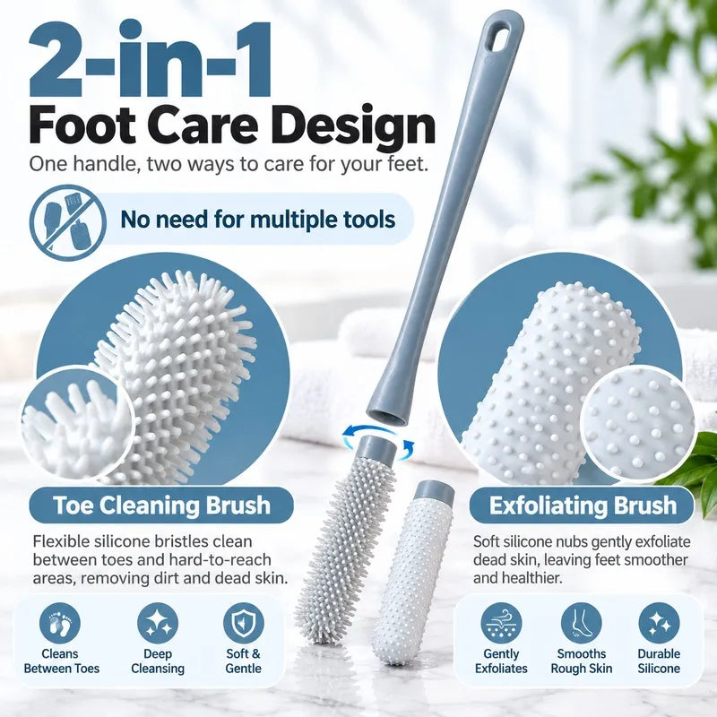 🔥 BUY 1 GET 1 FREE🔥  — Long Handle Foot Brush | Clean Hard-to-Reach Toe Gaps with Ease