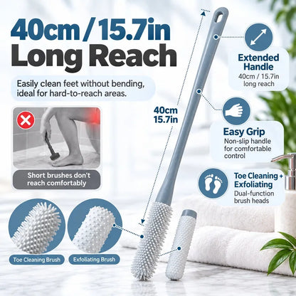 🔥 BUY 1 GET 1 FREE🔥  — Long Handle Foot Brush | Clean Hard-to-Reach Toe Gaps with Ease