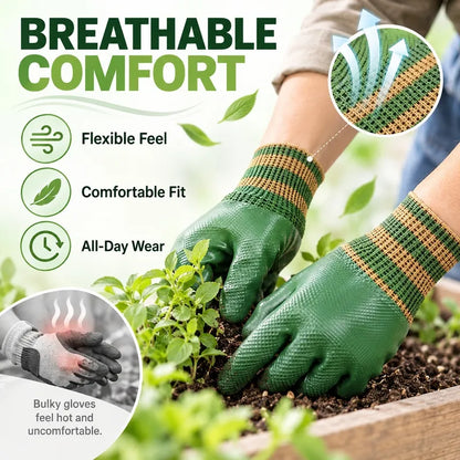 💥 50% OFF🎁🎁 Rubber Coated Work Gloves with Knit Wrist Cuff