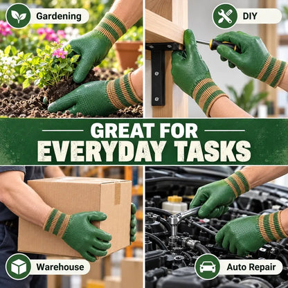 💥 50% OFF🎁🎁 Rubber Coated Work Gloves with Knit Wrist Cuff