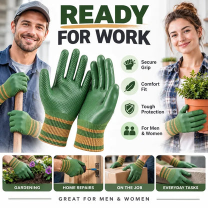 💥 50% OFF🎁🎁 Rubber Coated Work Gloves with Knit Wrist Cuff