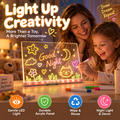 Kids LED Erasable Acrylic Drawing Board